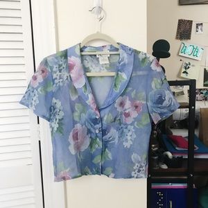 Vintage Floral Blouse